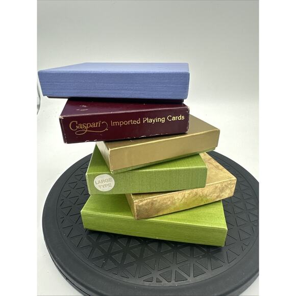 Lot Of 6 VTG Caspari Imported Dual Playing Card Sets EUC For Their Age - Picture 1 of 3